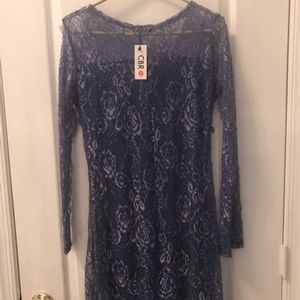 BLUE LACEY pull on dress